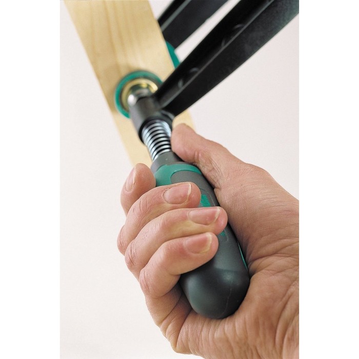 Струбцина винтовая Wolfcraft 3610000, с двукомпонентной ручкой, вылет/зев 80/150 мм