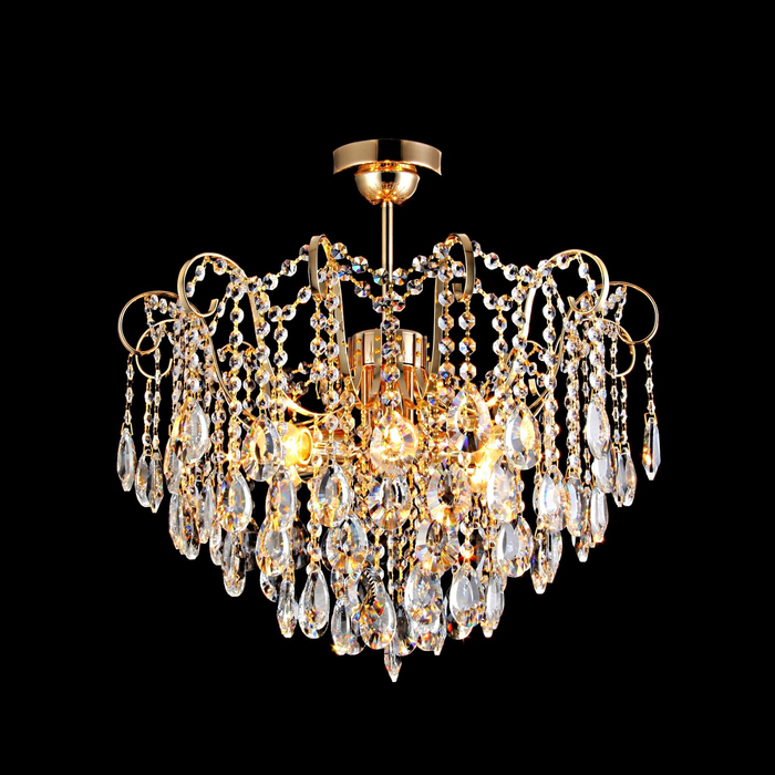 Люстра "Виола" 6x60Вт E27 золото 50x50x30см