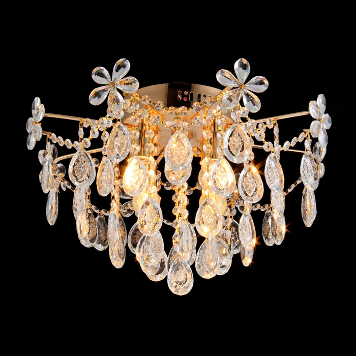 Люстра "Серафима" 4x60Вт E27 золото 45x45x28см