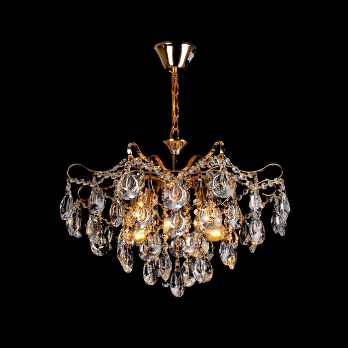 Люстра "Кесадилья" 4x60Вт E27 золото 45x45x28см