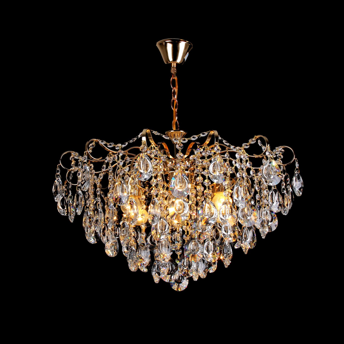 Люстра "Кесадилья" 6x60Вт E27 золото 50x50x30см