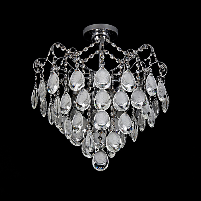 Люстра "Фунчеза" 4x60Вт E27 хром 45x45x28см