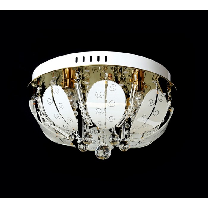 Люстра с пультом ДУ "Павла" 4xE14 60Вт золото д.40 см.