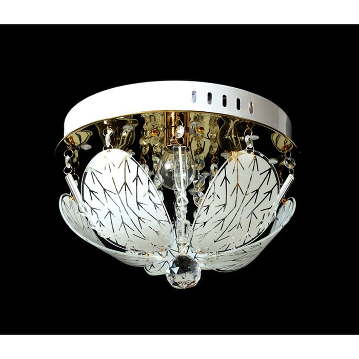 Люстра с пультом ДУ "Марта" 3xE14 60Вт золото д.30 см.