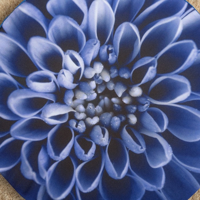 Подушка на стул Георгин син, D-40, габардин, поролон