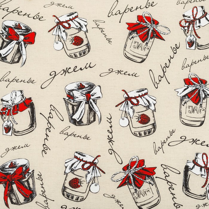 Подушка на стул Бабушкино варенье 39х39см, полулен, 50%хл, 50%лен, поролон