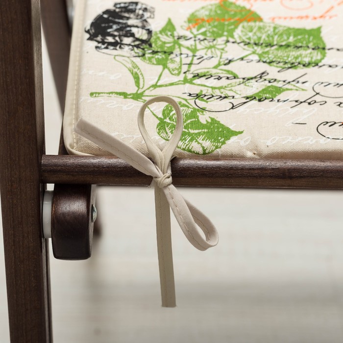 Подушка на стул Медовая тема 39х39см, полулен, 50%хл, 50%лен, поролон