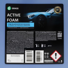 

Шампунь для бесконтактной мойки Grass, 21 кг Active Foam (грязь, пыль, следы насекомых) (1:25-1: 50)