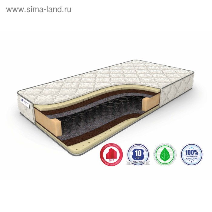 Матрас SleepDream Medium BS-120, размер 140 х 195 см, высота 22 см, жаккард матрас sleepdream medium bs 120 размер 180 х 195 см высота 22 см жаккард