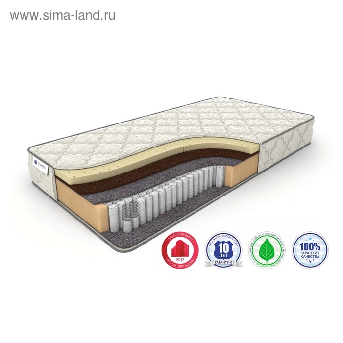 Матрас Single SleepDream Medium S-1000, размер 140 х 195 см, высота 19 см, трикотаж матрас single sleepdream medium s 1000 размер 180 х 195 см высота 19 см трикотаж