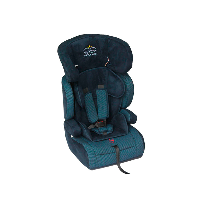 Автокресло-бустер LK-01A, группа 1-2-3, (9-36 кг),  цвет синий велюр