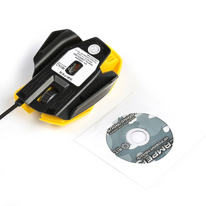 Мышь оптическая 5bites CAMPER GM20YE 6К / 1200-1600-3200DPI / 2400FPS / 10G / 125HZ / GAMING