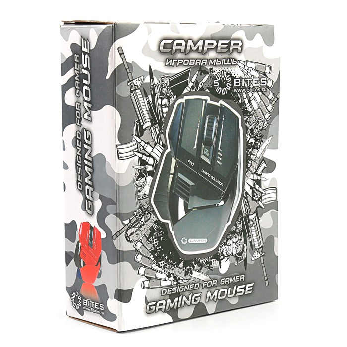 Мышь оптическая 5bites CAMPER GM20YE 6К / 1200-1600-3200DPI / 2400FPS / 10G / 125HZ / GAMING