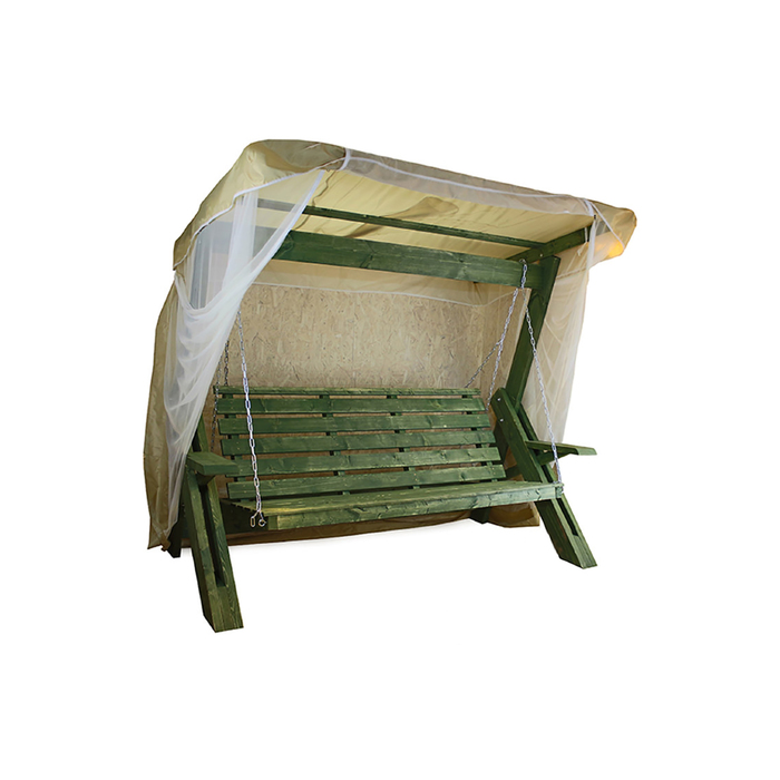 Качели Садовые Сенди Л ТС с антимоскитной сеткой цвет Тайга