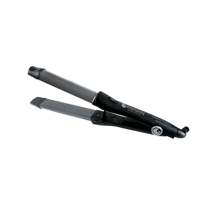 Стайлер Hairway Titanium-Tourmaline Nano Silver, 75 Вт, d=32мм,  6 режимов, 120-200°C, шнур 3м   357