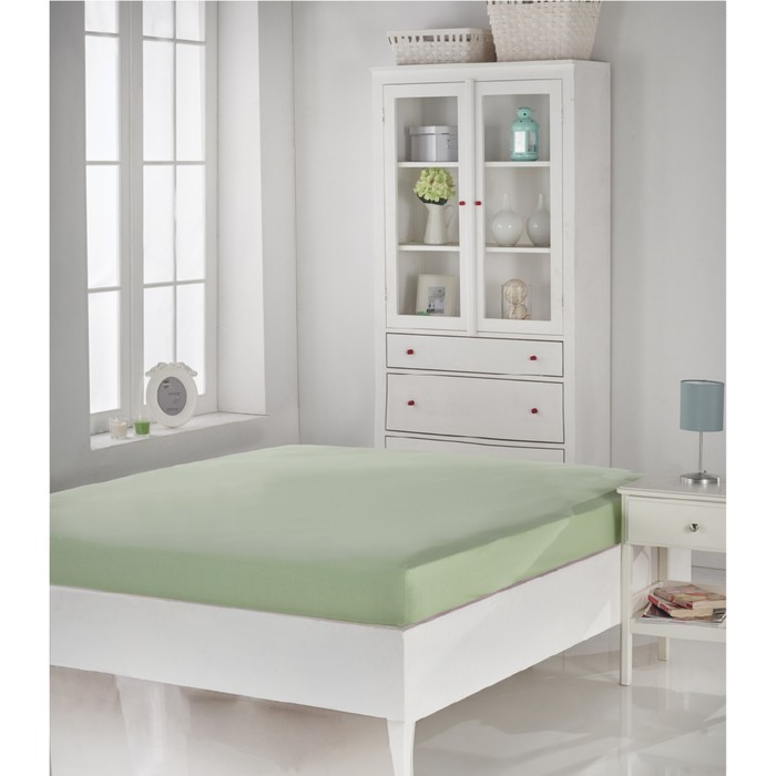 Простыня на резинке Acelya, размер 160х200 см, светло-зелёный