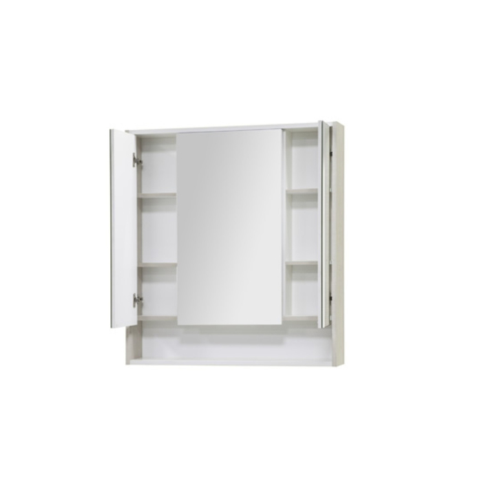 Зеркало-шкаф "Рико 80" 1A215302RIB90, цвет белый/ясень фабрик