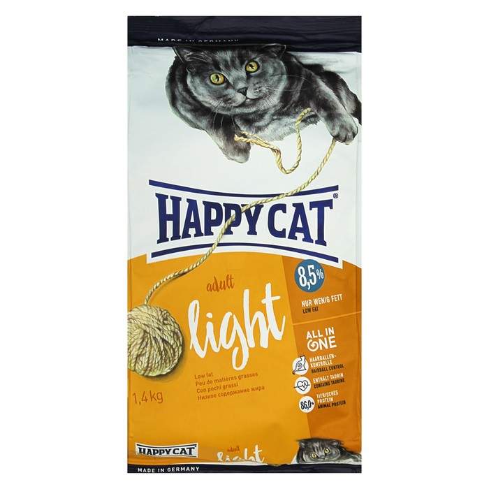 Сухой корм Happy Cat Fit Well Light для кошек, 1.4 кг