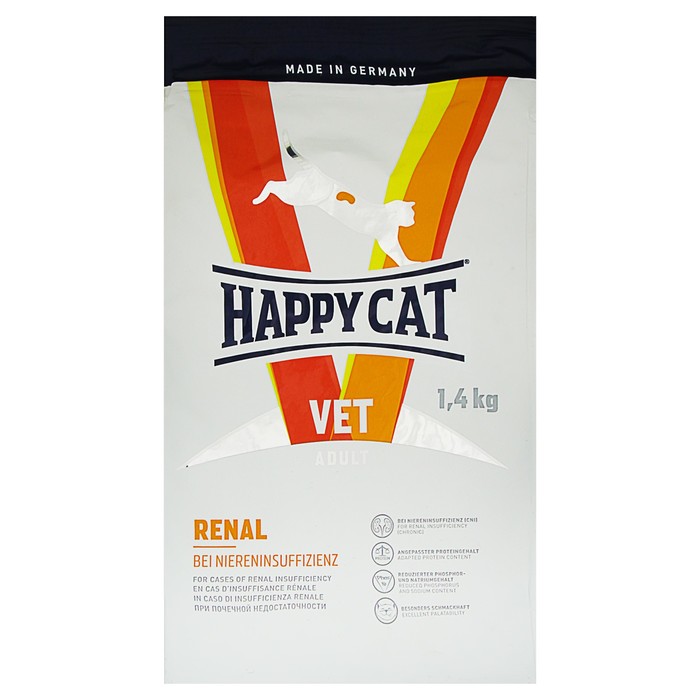 Сухой корм Happy Cat Vet Diet Renal для кошек, заболевания почек, 1.4 кг