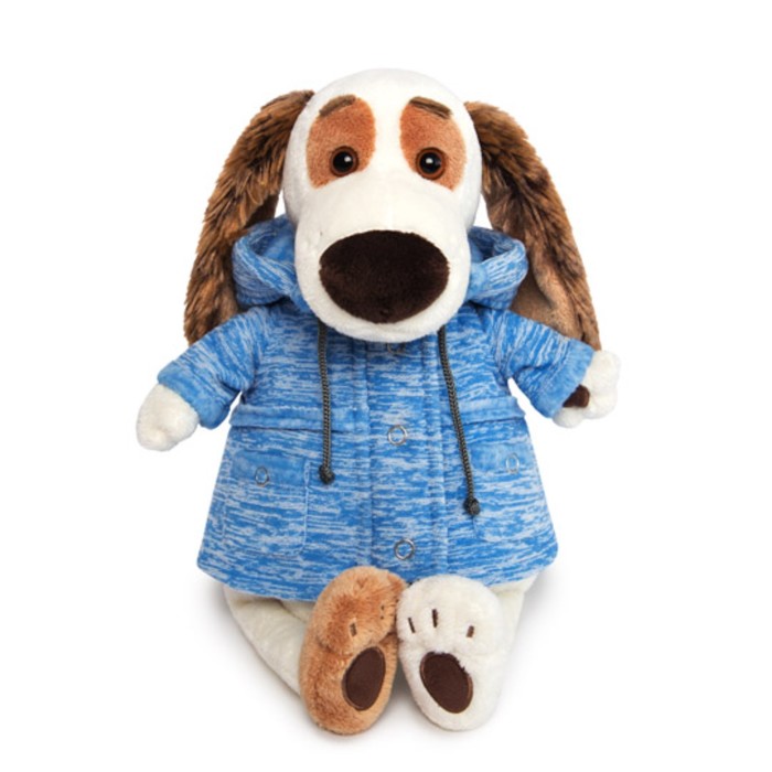 Мягкая игрушка "Бартоломей" в голубой куртке B&amp;Co, 33 см