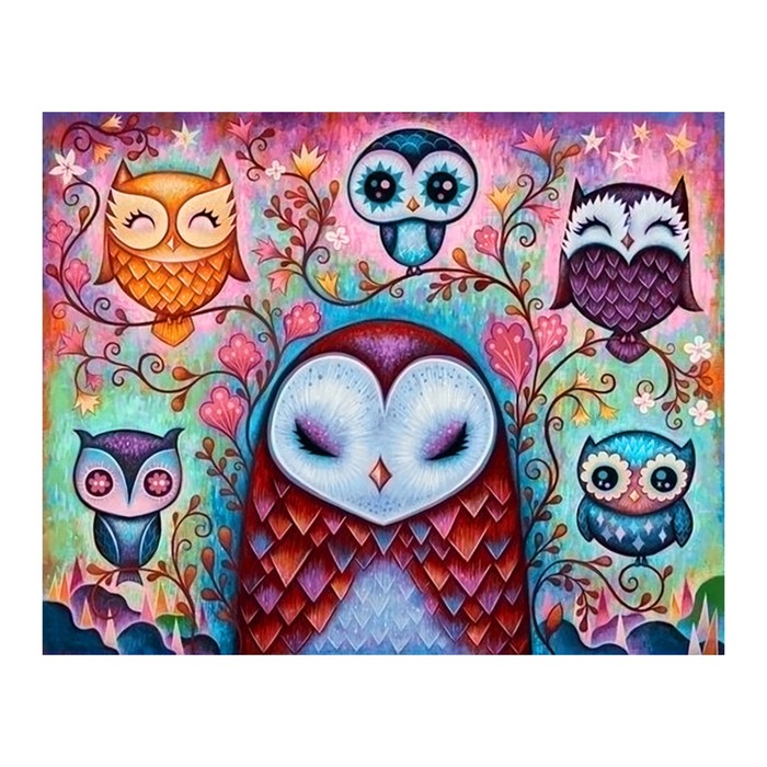 Алмазная вышивка «Совята»