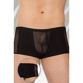 Трусы-шорты мужские с сеткой SoftLine Collection, цвет чёрный, размер M Ош