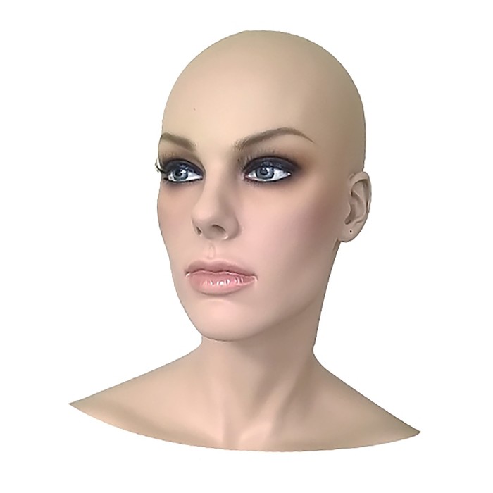 Манекен женский h179, с макияжем, без парика, на подставке 40*40, 91/64/91, телесный