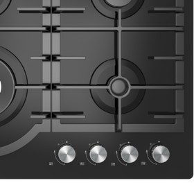 

Варочная поверхность Midea MG 696 TGB, газовая, 4 конфорки, черное стекло