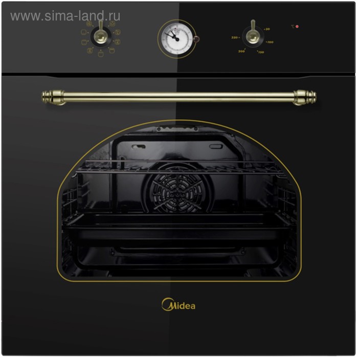 Духовой шкаф Midea MO 58100 RGB-B, электрический, 70 л, класс А, черный/бронза