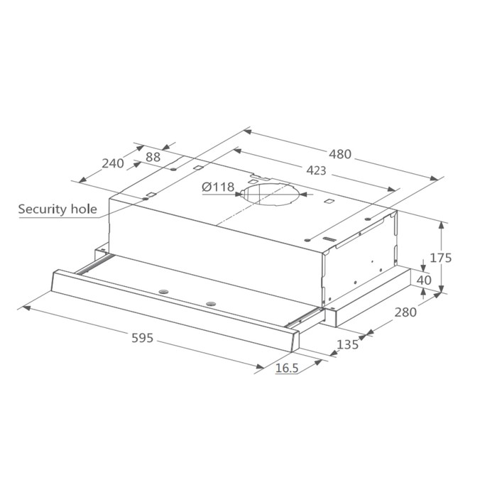 Вытяжка Midea MH 60P 303 GW, белый