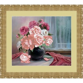 

Схема для вышивки бисером «Букет пионов»