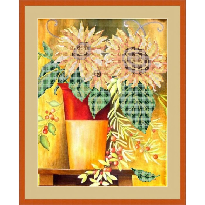 Схема для вышивки бисером "Подсолнухи"