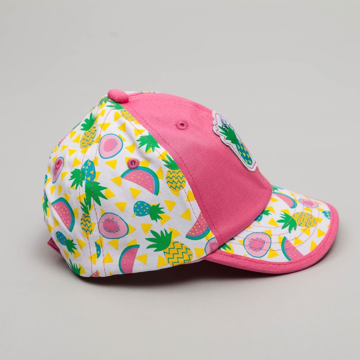 Бейсболка детская, размер 48 см, цвет розовый BC-473