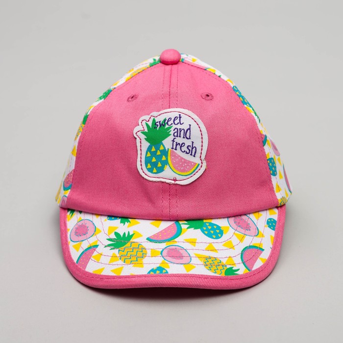 Бейсболка детская, размер 52 см, цвет розовый BC-473