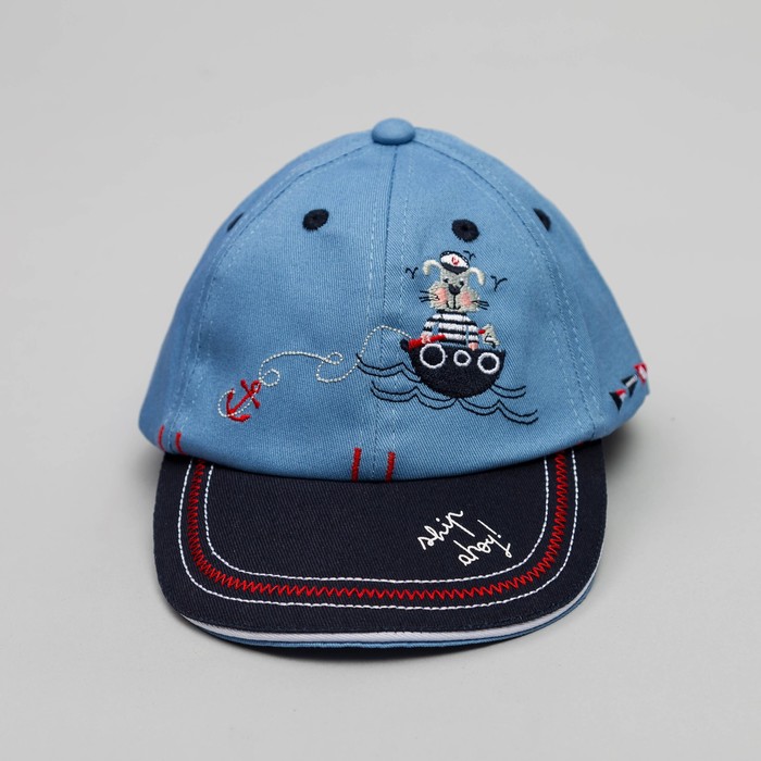 Бейсболка детская, размер 48 см, цвет голубой BC-496