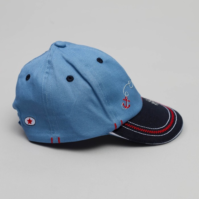 Бейсболка детская, размер 48 см, цвет голубой BC-496