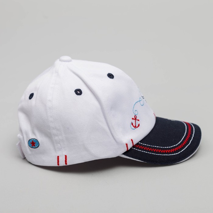 Бейсболка детская, размер 52 см, цвет белый BC-496