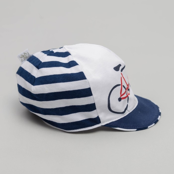 Кепка детская, размер 50 см, цвет синий(полоска) KL-85-02