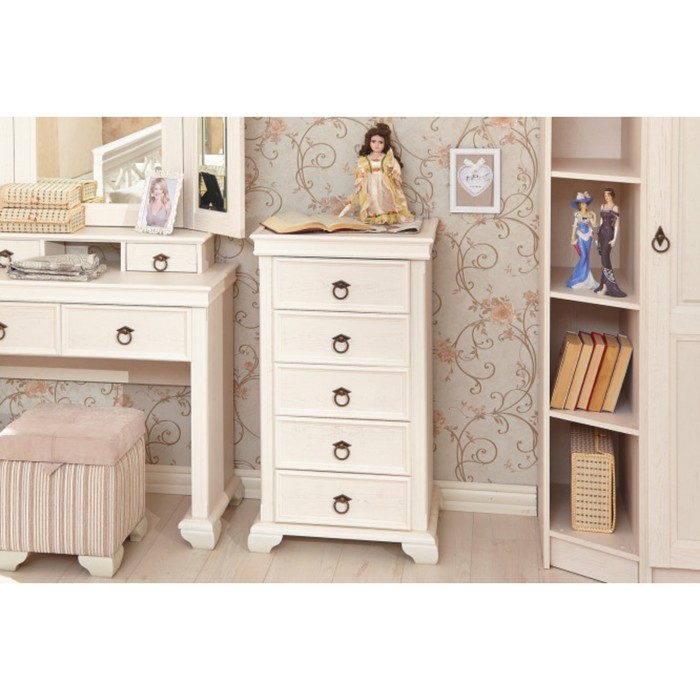 Комод высокий "Амели", ЛДСП, цвет дуб