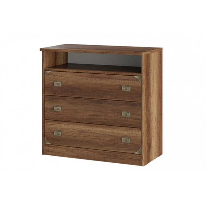 Комод "Навигатор", ЛДСП, цвет дуб тёмный