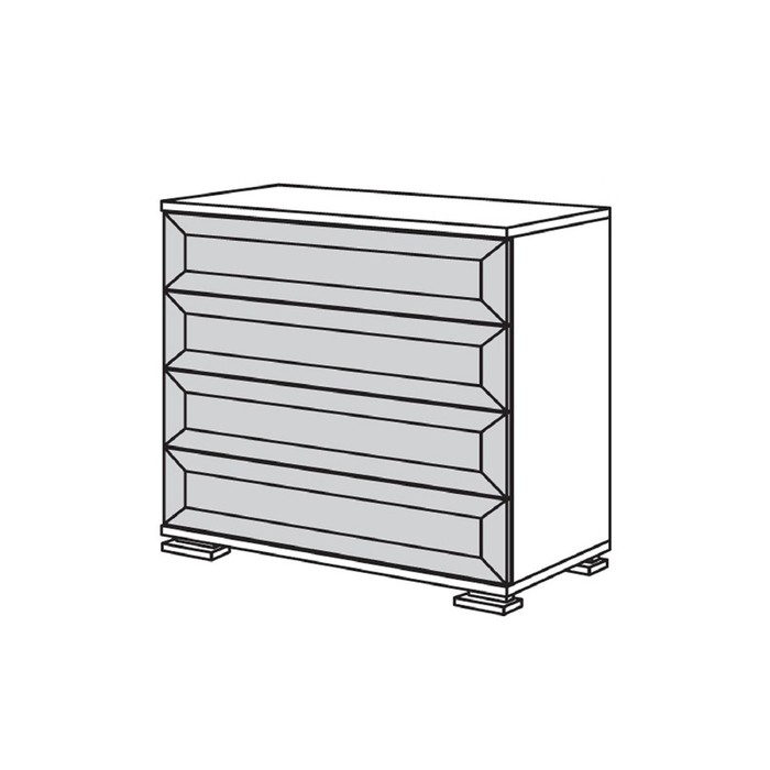 Комод "Латина", 898х452х849 мм, ЛДСП, цвет венге