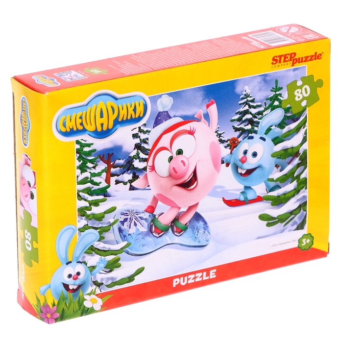 Пазл "Любимые мультфильмы", 80 элементов, МИКС