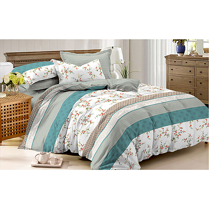 Постельное бельё АТРА Евро, рис 006 200х220, 200х220, 70х70см 2шт сатин 125г/м хл100%