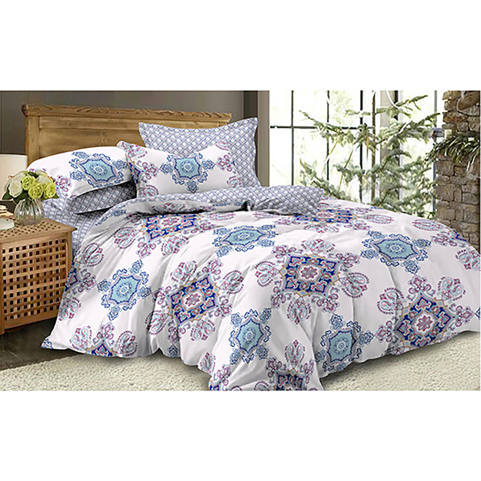 Постельное бельё АТРА Евро, рис 009 200х220, 200х220, 70х70см 2шт сатин 125г/м хл100%