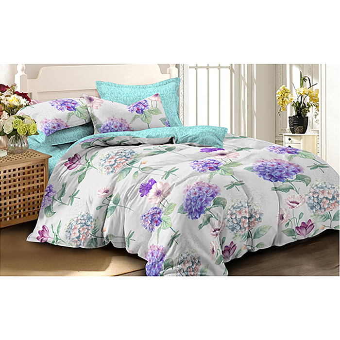 Постельное бельё АТРА Евро, рис 010 200х220, 200х220, 70х70см 2шт сатин 125г/м хл100%