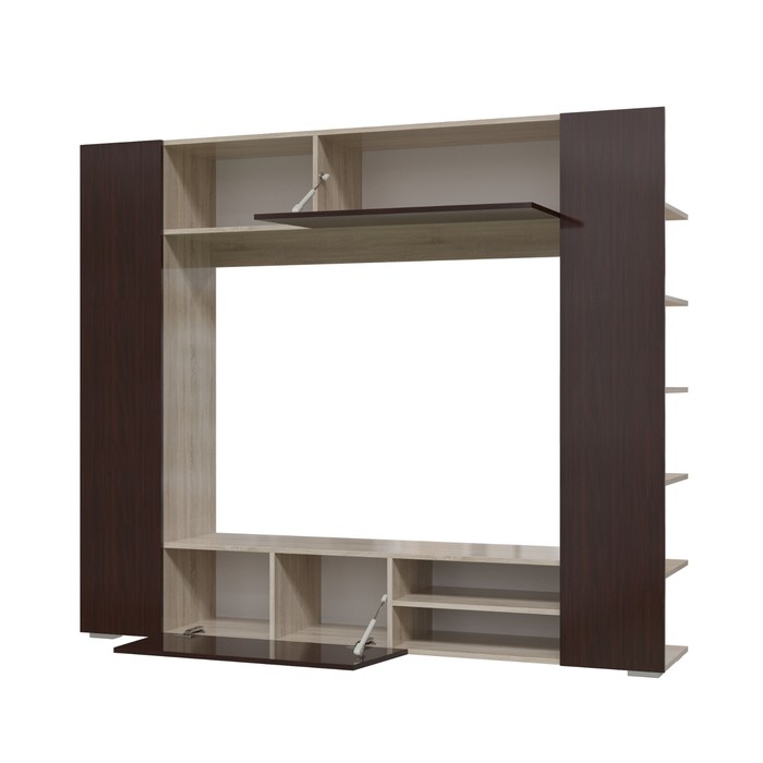 Тумба ТВ ПРАЙМ 1900х380х1600 Дуб Сонома / Венге