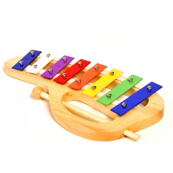 Металлофон FLIGHT FM8-1 с ручкой. Состав: металл, дерево, пластик