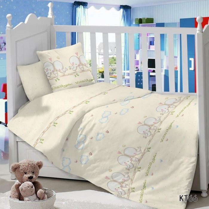 Комплект в кроватку LITTLE ANGELS, 7 предметов, сатин