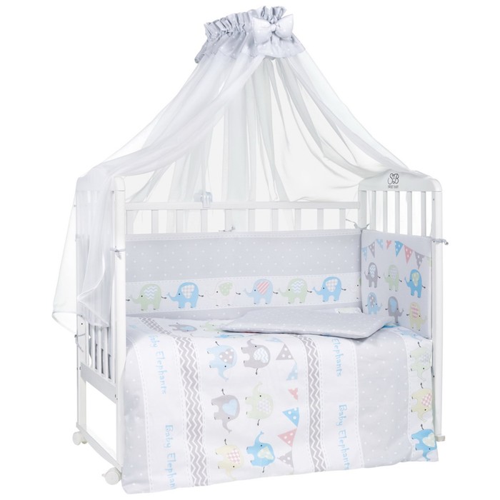 Комплект в кроватку ELLE, 7 предметов, сатин