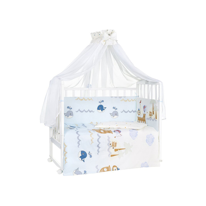 Комплект в кроватку PIRETS, 7 предметов, сатин